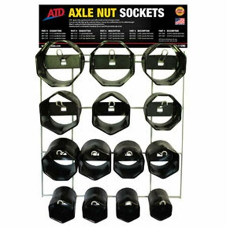 ATD TOOLS 14 Piece Axle Nut Socket Display ATD-11292